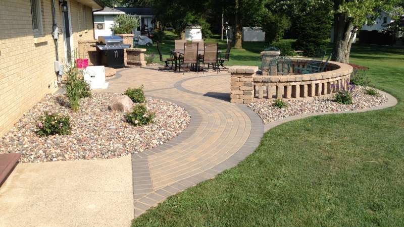 paver patio installation in Brown County, WI
